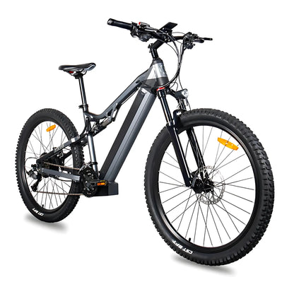 Gray Montis electric bicycle on a white background